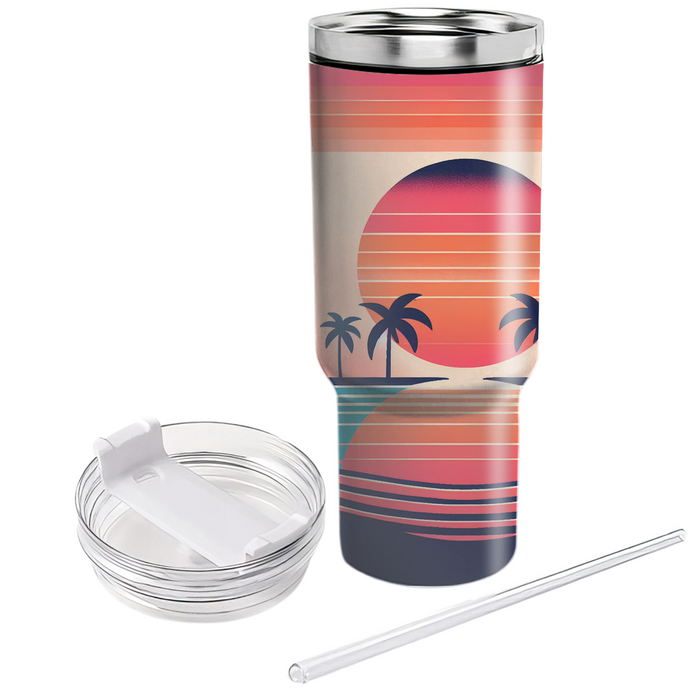 Sunset Beach  Tumblers With Lids