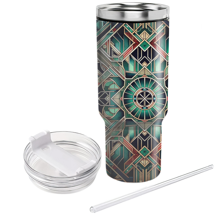 Art Deco Floral Fantasy  Tumblers With Lids