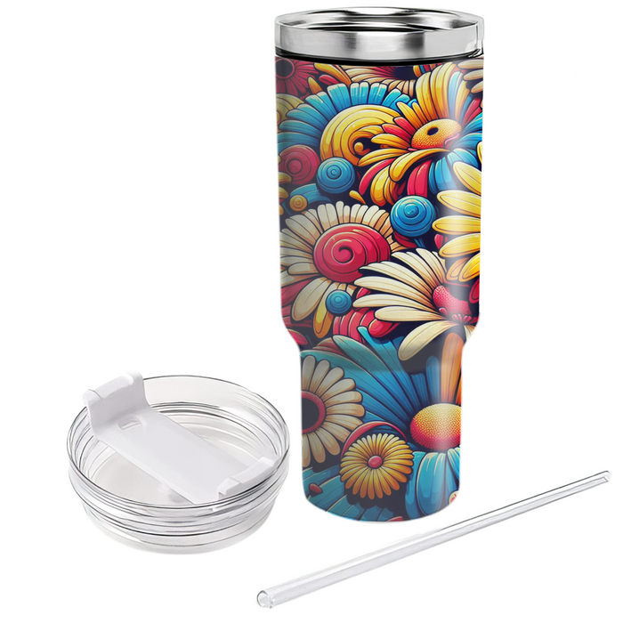 Whimsical Flower Carnival  Custom Tumblers