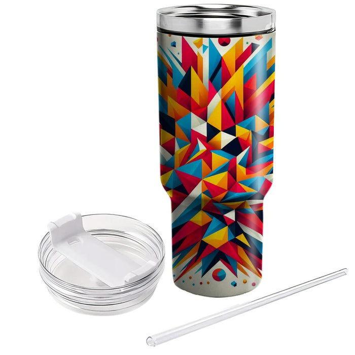 Vibrant Geometric Triangles  Tumblers For Gifts