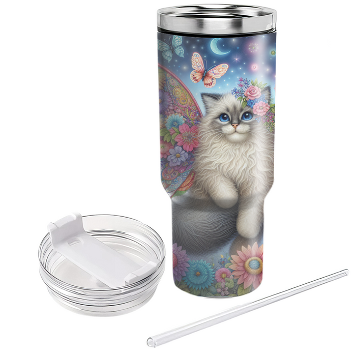 Enchanting Fairy-tailed Cat  Tumblers For Gifts