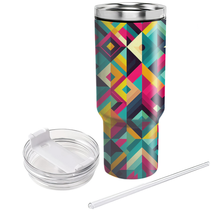 Bold Triangle Mosaic  Unique Tumblers