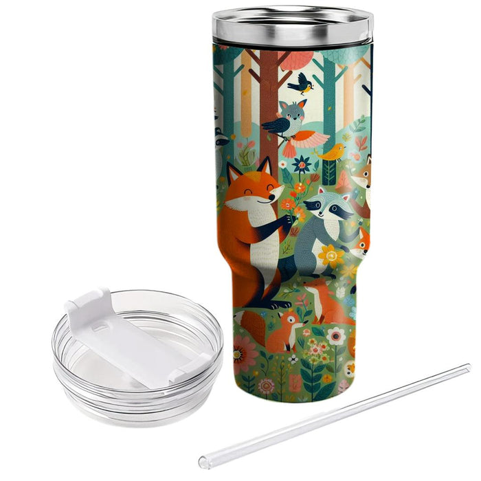 Whimsical Woodland Friends  Tumblers With Lids