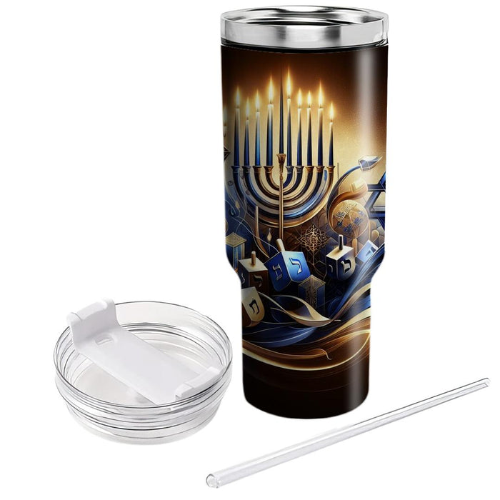 The Dance Of Light - A Hanukkah Inspired  Custom Tumblers