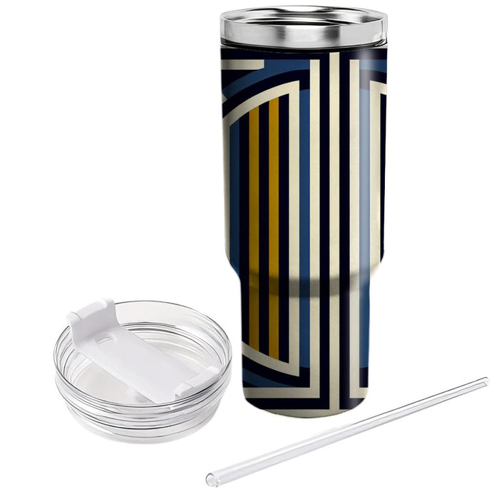 Bold Geometric Stripe  Personalized Tumblers