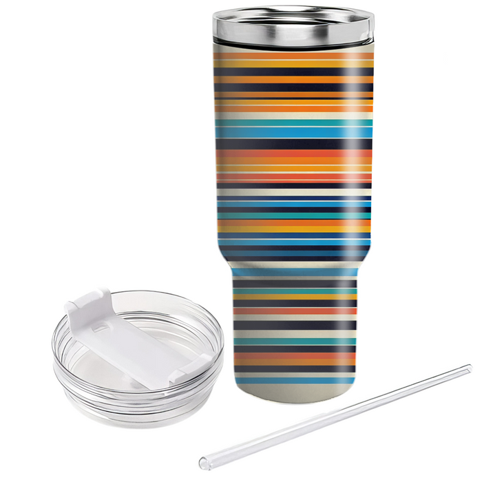 Vibrant Funky Stripes Travel Tumblers