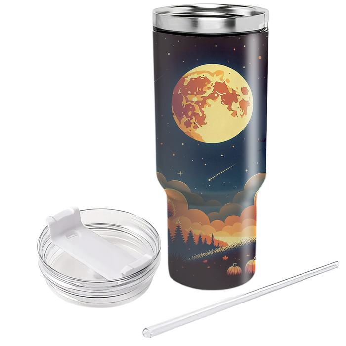 Autumn Moonlit Night  Tumbler Cups