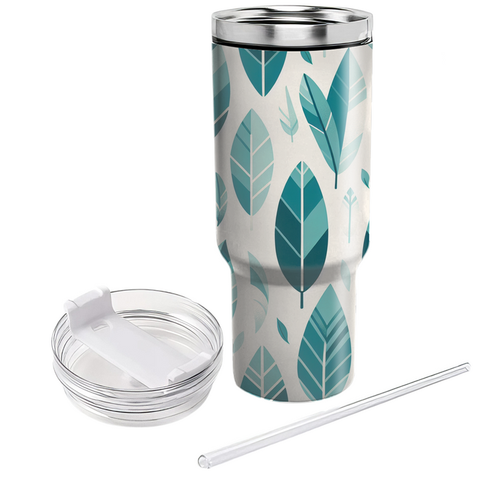 Stylized Feather Pattern  Insulated Tumblers