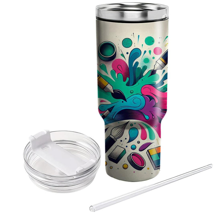 Artistic Ink Splash  Travel Tumblers