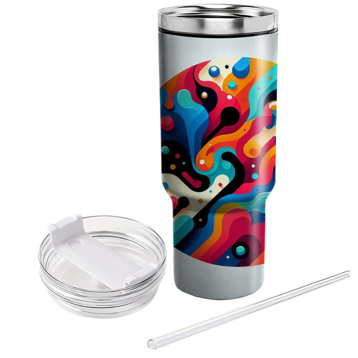 Abstract Splash Paint  Personalized Tumblers