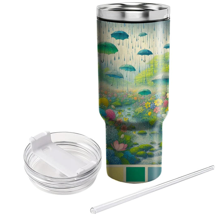 Spring Rainy Day  Decorative Tumblers