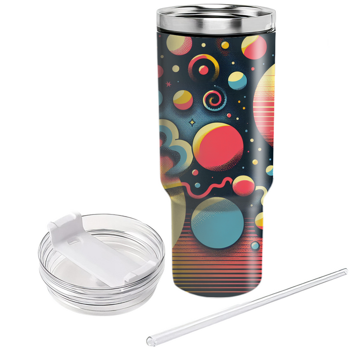 Retro Polka Burst  Personalized Tumblers