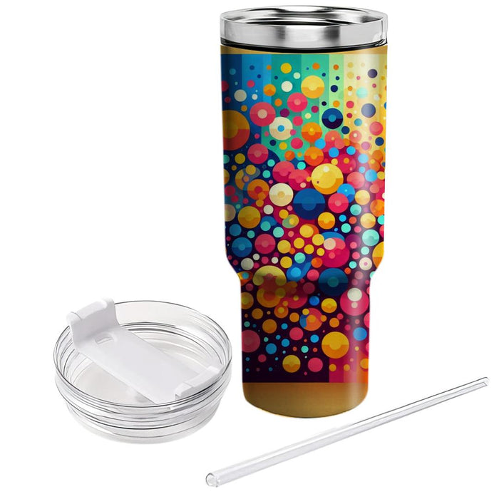 Whimsical Colorful Dots  Tumbler Cups