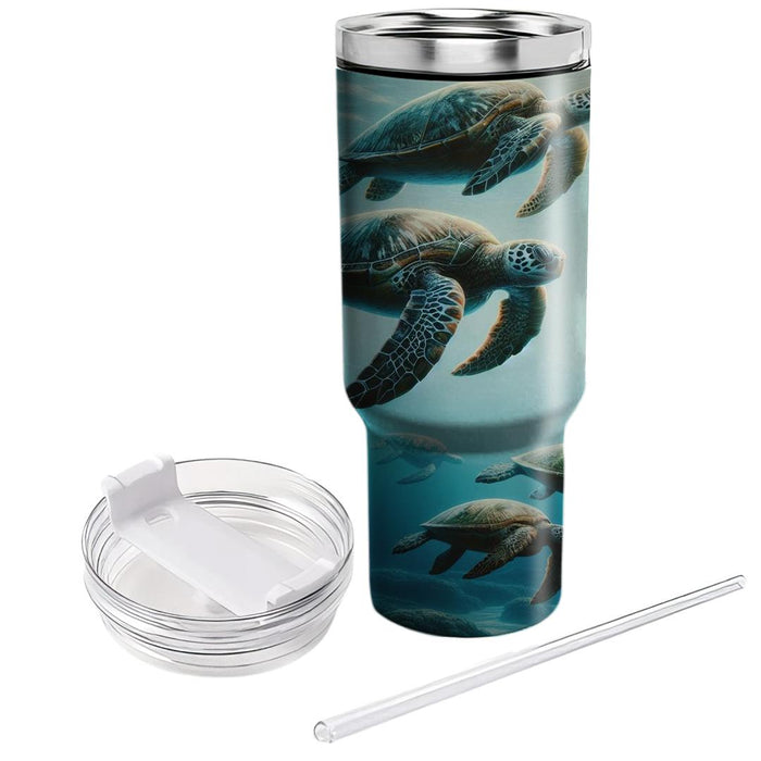 Tranquil Turtle Tide  Decorative Tumblers