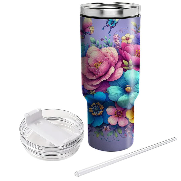 Whimsical Butterfly Blossom  Insulated Tumblers