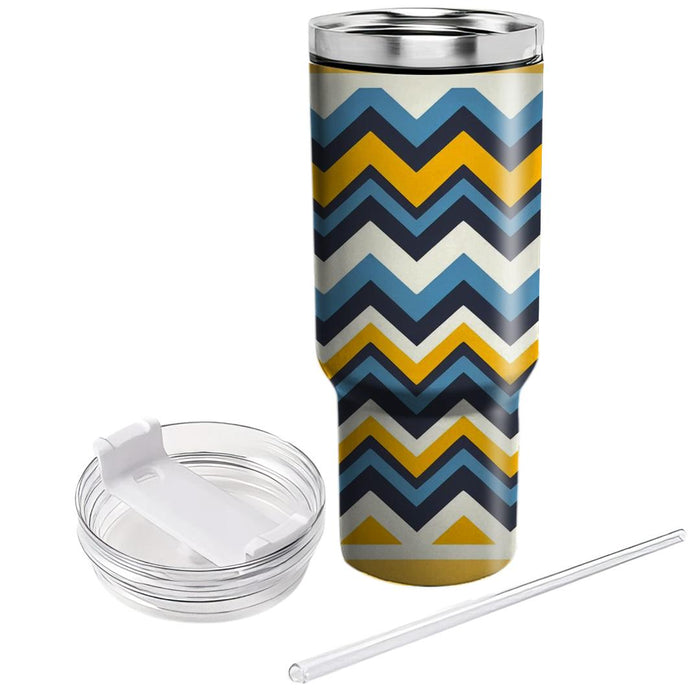 Zigzag Stripes Delight  Tumblers With Lids