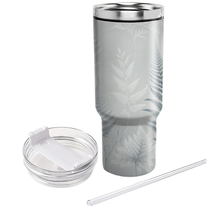 Winter Frosted Fern  Travel Tumblers