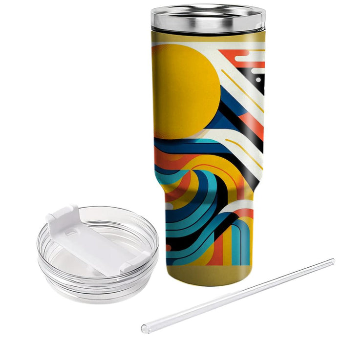 Funky Retro Stripe  Custom Tumblers