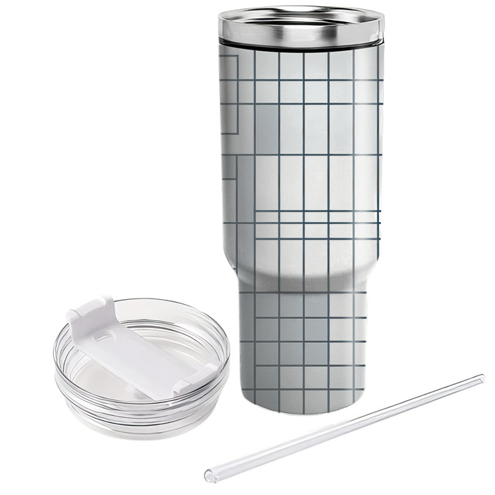 Minimalist Grid Pattern Tumbler Cups