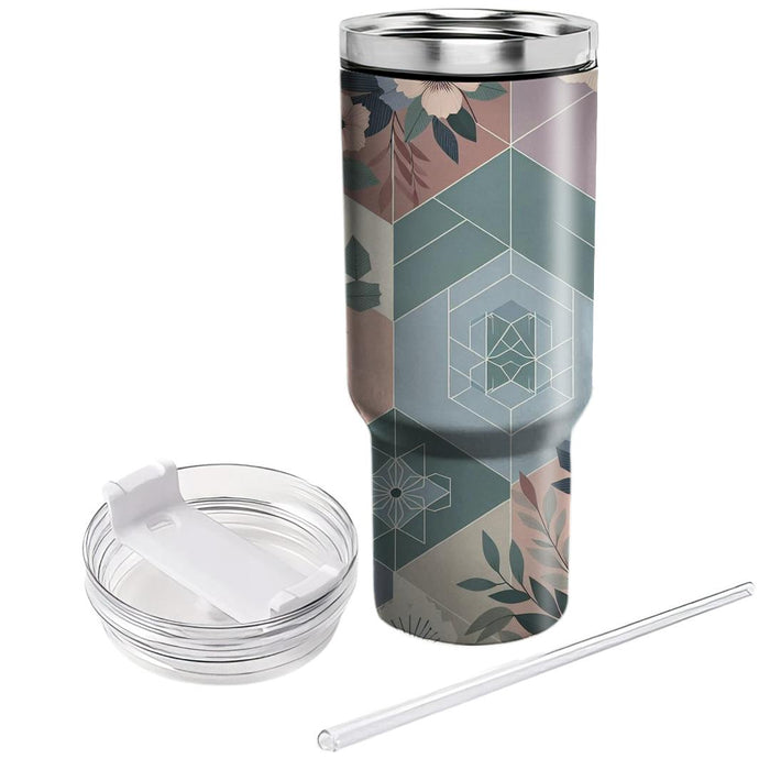 Geometric Floral Bloom  Insulated Tumblers