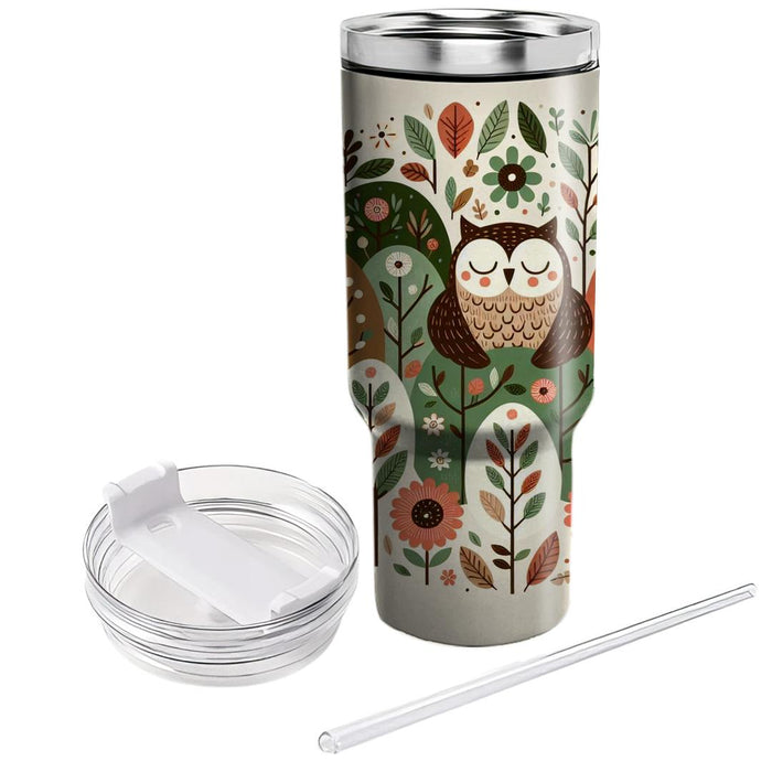 Whimsical Owl Family  Custom Tumblers