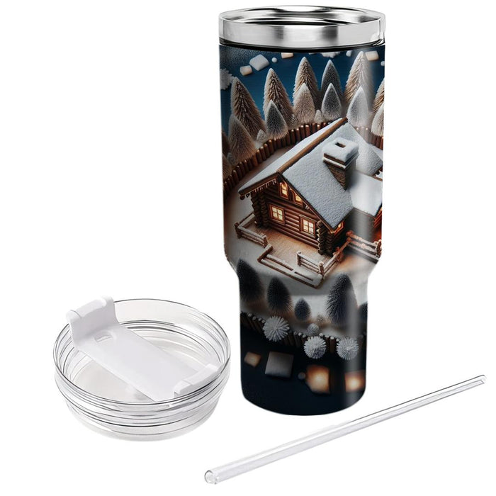 Winter Rustic Cabin Comfort  Custom Tumblers