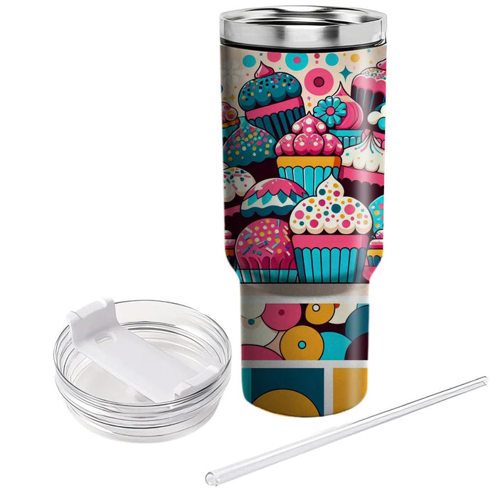 Whimsical Cupcake Delight  Tumblers With Lids