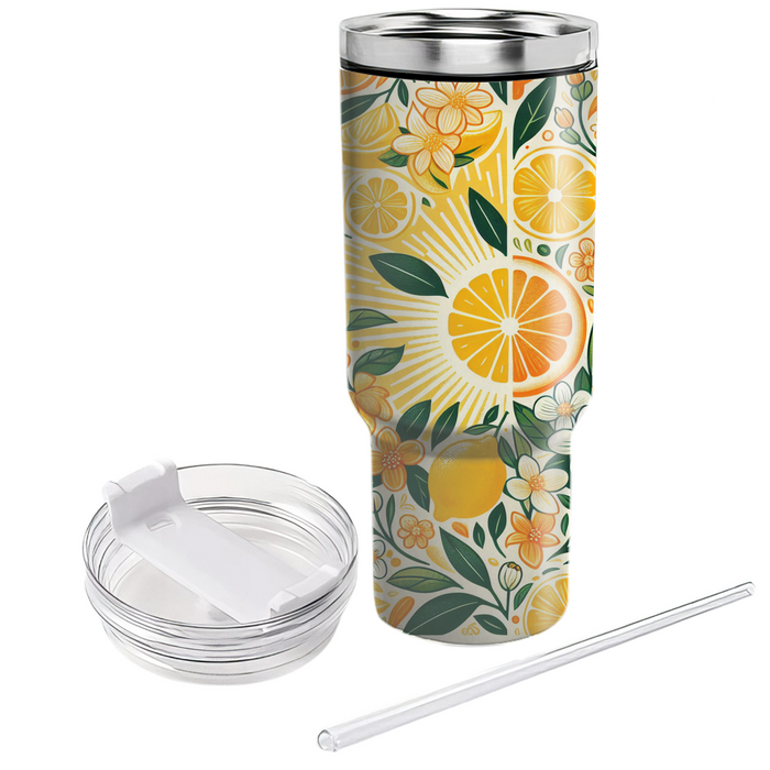 Sunny Citrus Blooms  Custom Tumblers