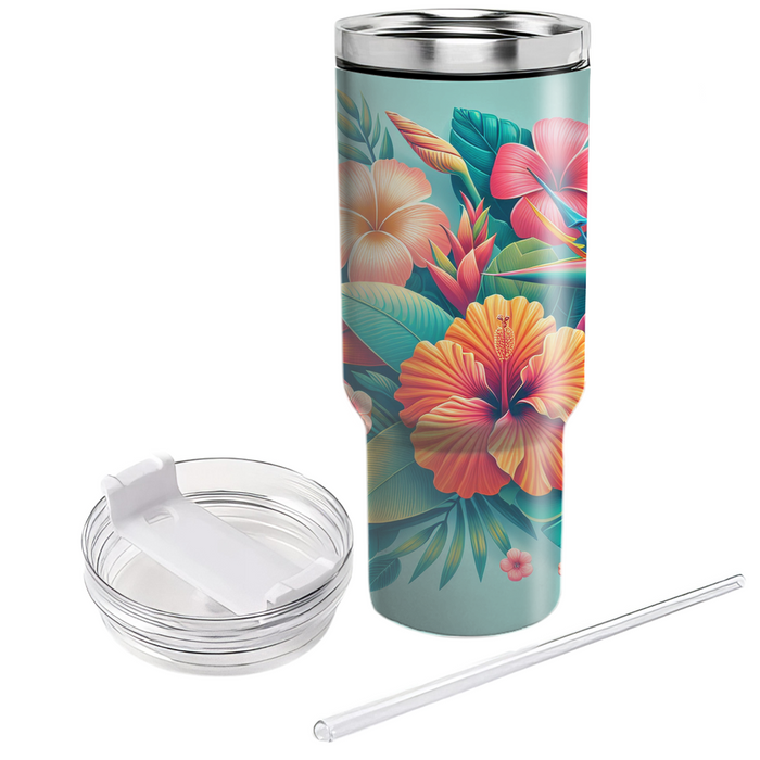 Tropical Paradise Floral  Tumblers For Gifts