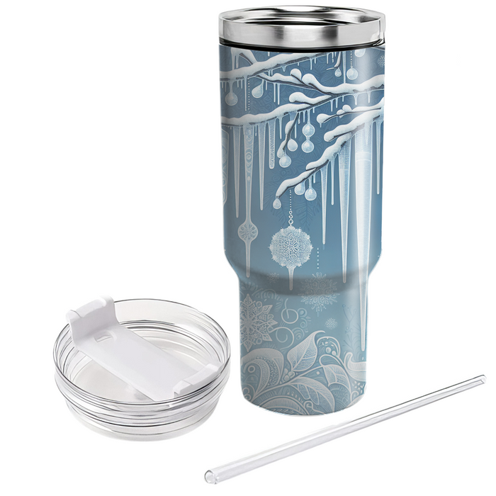 Winter Icicle  Travel Tumblers