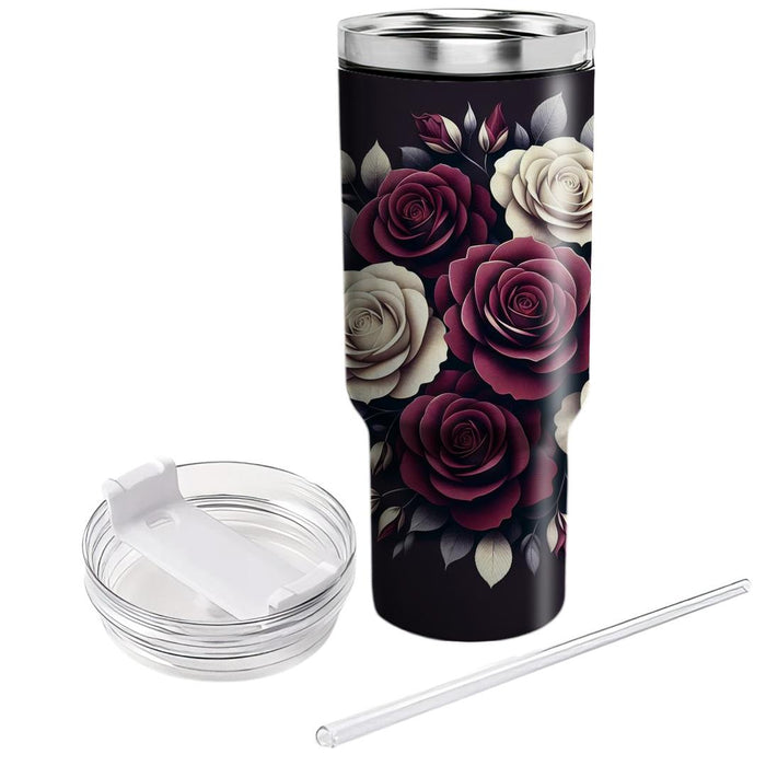 Winter Rose Elegance  Tumbler Cups