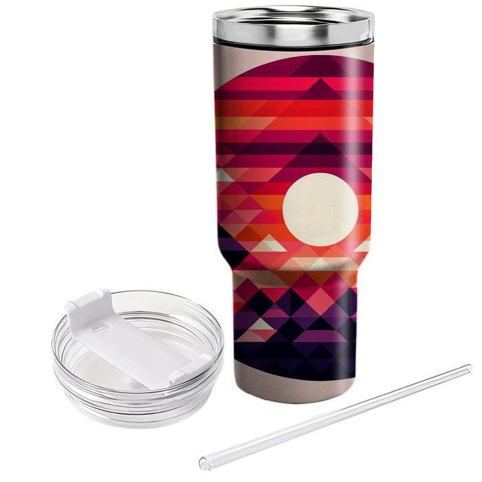 Geometric Sunset Spectrum  Insulated Tumblers