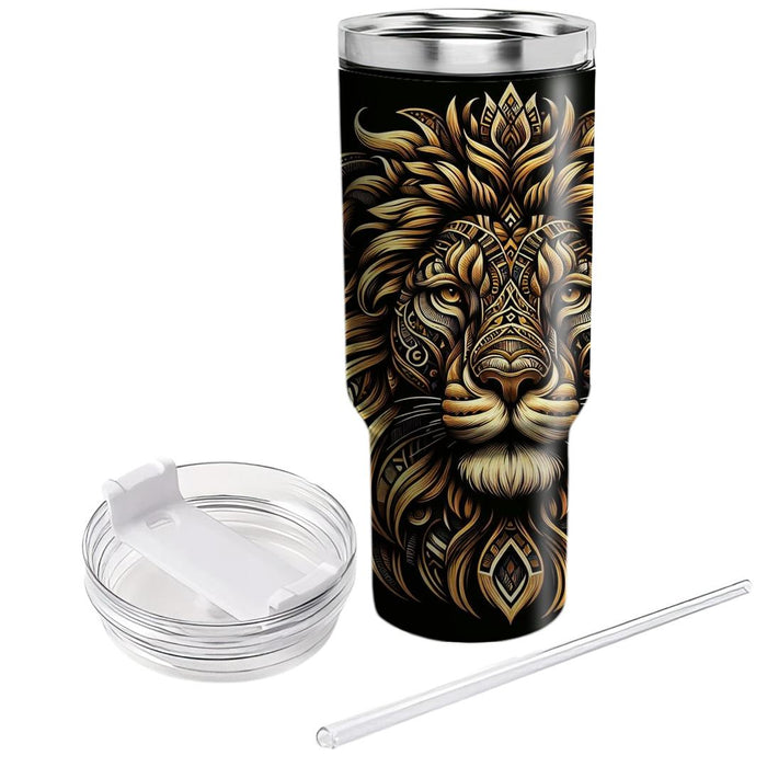 Artistic Lion Roar  Travel Tumblers