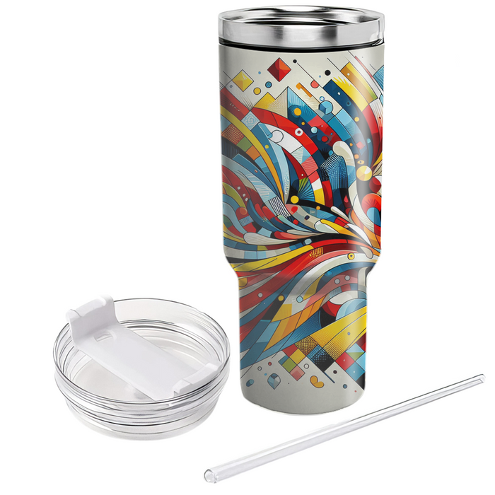 Vibrant Mosaic  Tumblers With Lids