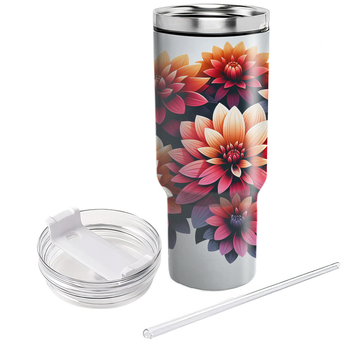 Sunset Dahlia  Unique Tumblers