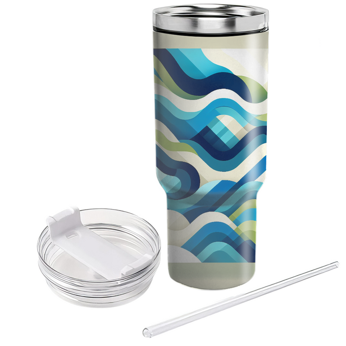 Abstract Geometric Waves  Decorative Tumblers