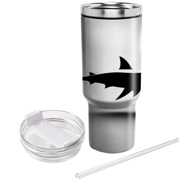 Sleek Shark Silhouette  Tumbler Cups