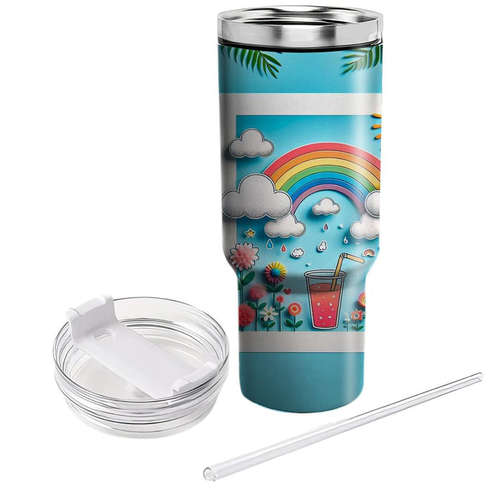 Whimsical Cloudscape  Tumbler Cups