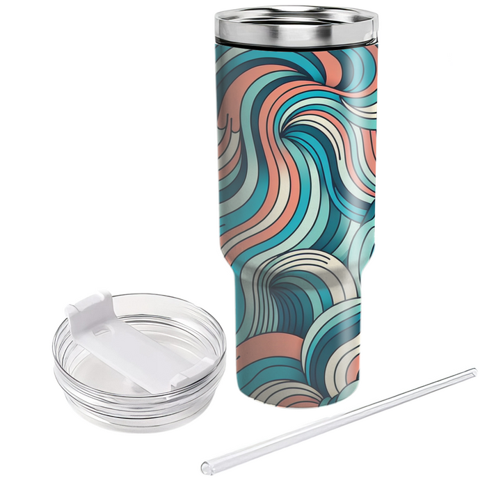 Wavy Stripe Illusion  Tumbler Cups