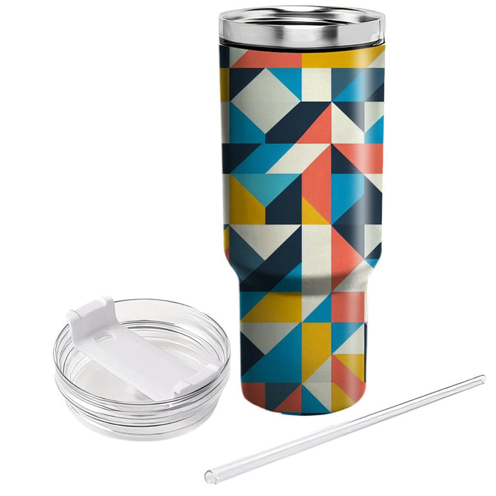 Bold Triangle Composition  Personalized Tumblers