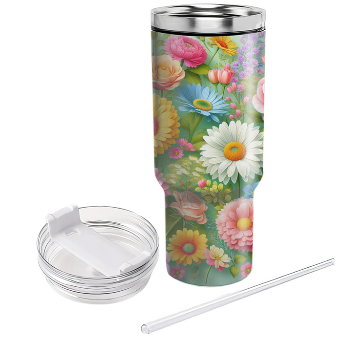 Sunny Garden Party  Unique Tumblers