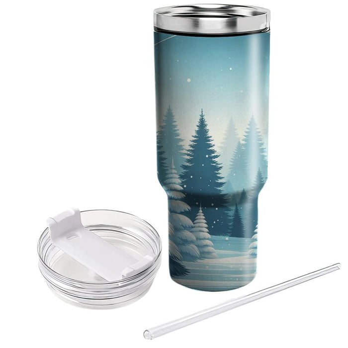 Winter Snowy Forest Retreat  Insulated Tumblers