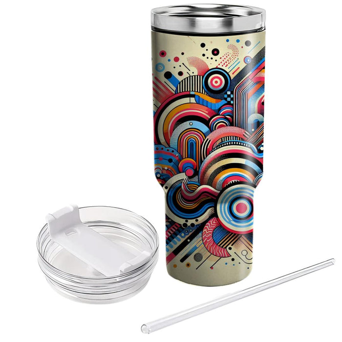 Retro Pattern Explosion  Custom Tumblers