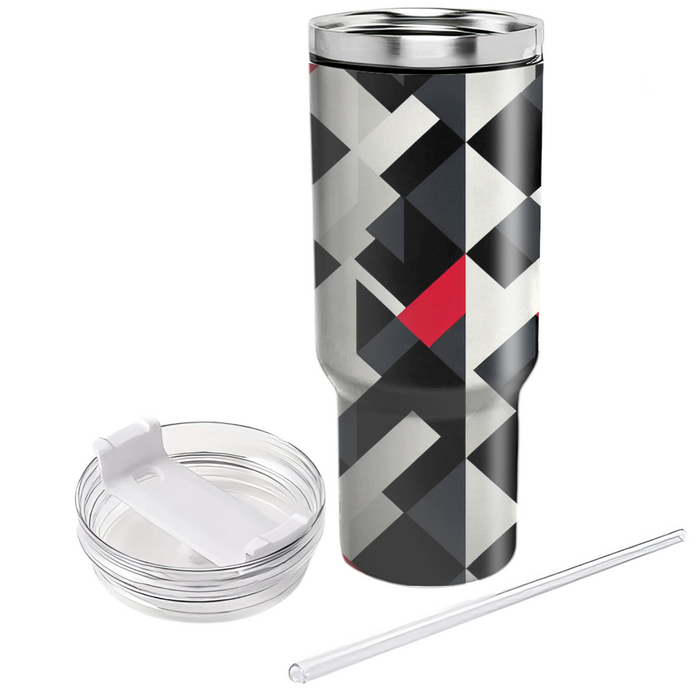 Geometric Grid Twist  Unique Tumblers