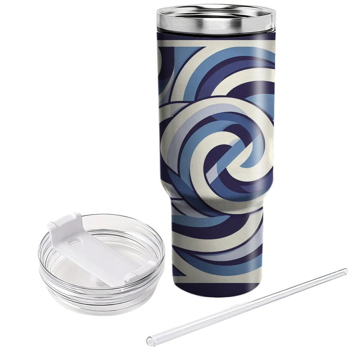 Abstract Spiral Flow  Tumblers With Lids