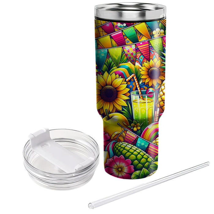 Vivid Summer Festival Travel Tumblers