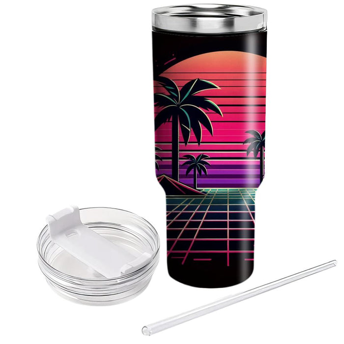 Synthwave Palm  Custom Tumblers