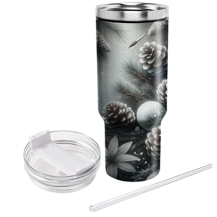 Winter Pine Cone Elegance  Tumbler Cups