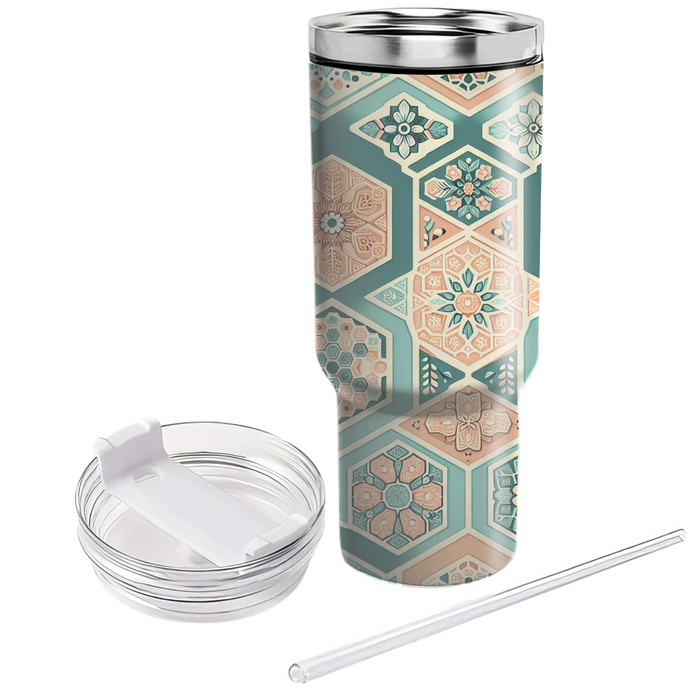 Honeycomb Blossom Decorative Tumblers