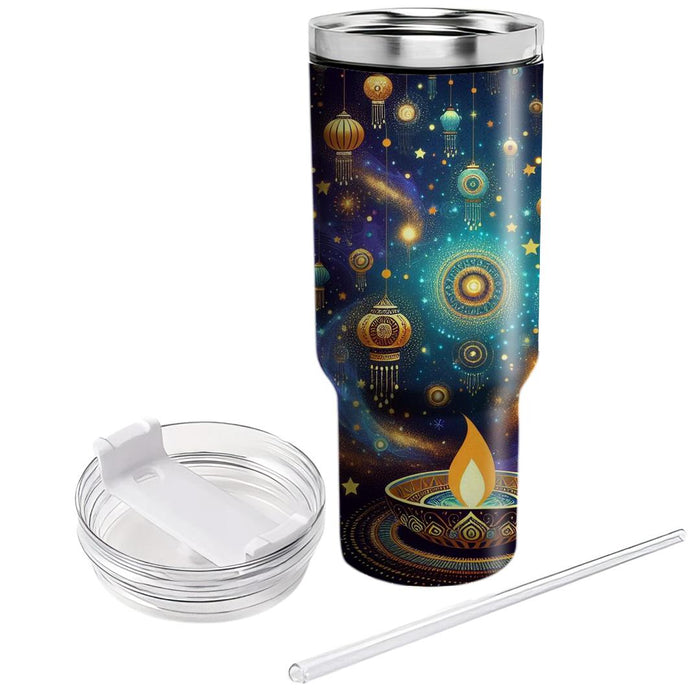 Galactic Diwali - A Starry Night Fusion  Decorative Tumblers